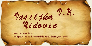 Vasiljka Midović vizit kartica